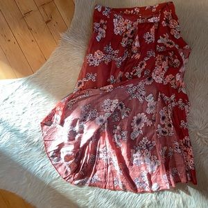 Free People Wrap Midi Skirt